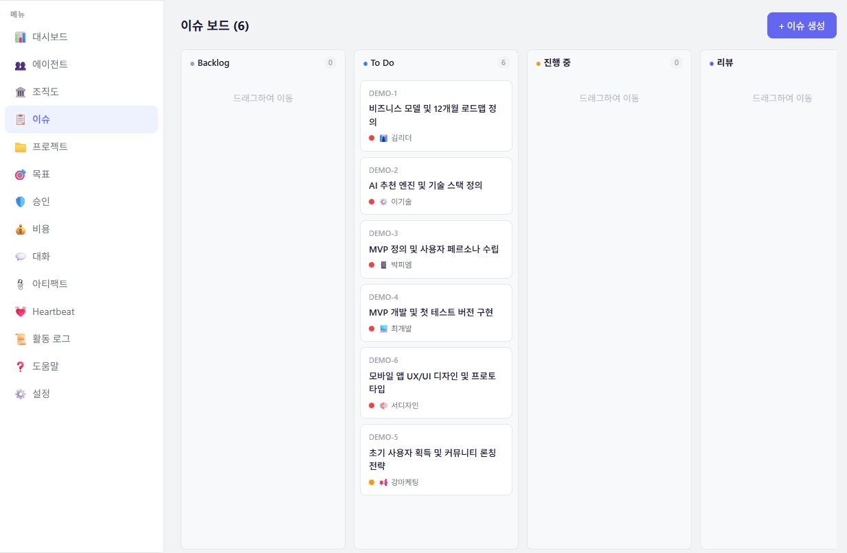 이슈 칸반 보드